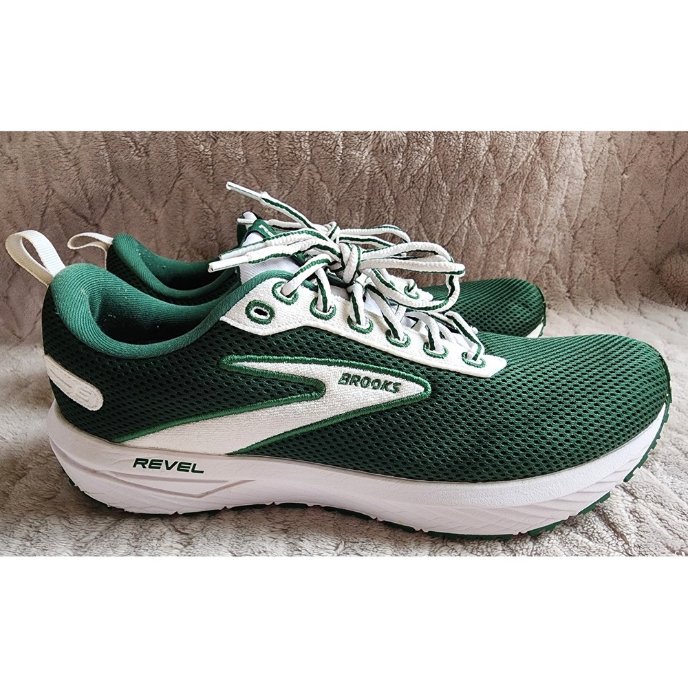 Brooks Revel 6 Mens Running Shoes Green White Spartan Colorway Size 11